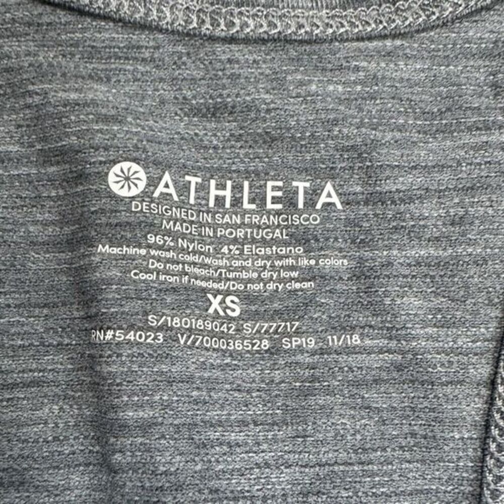 Athleta Racerback Fastest Track Side Ruched Gray Tank Top Size XS Activewear - Picture 9 of 9